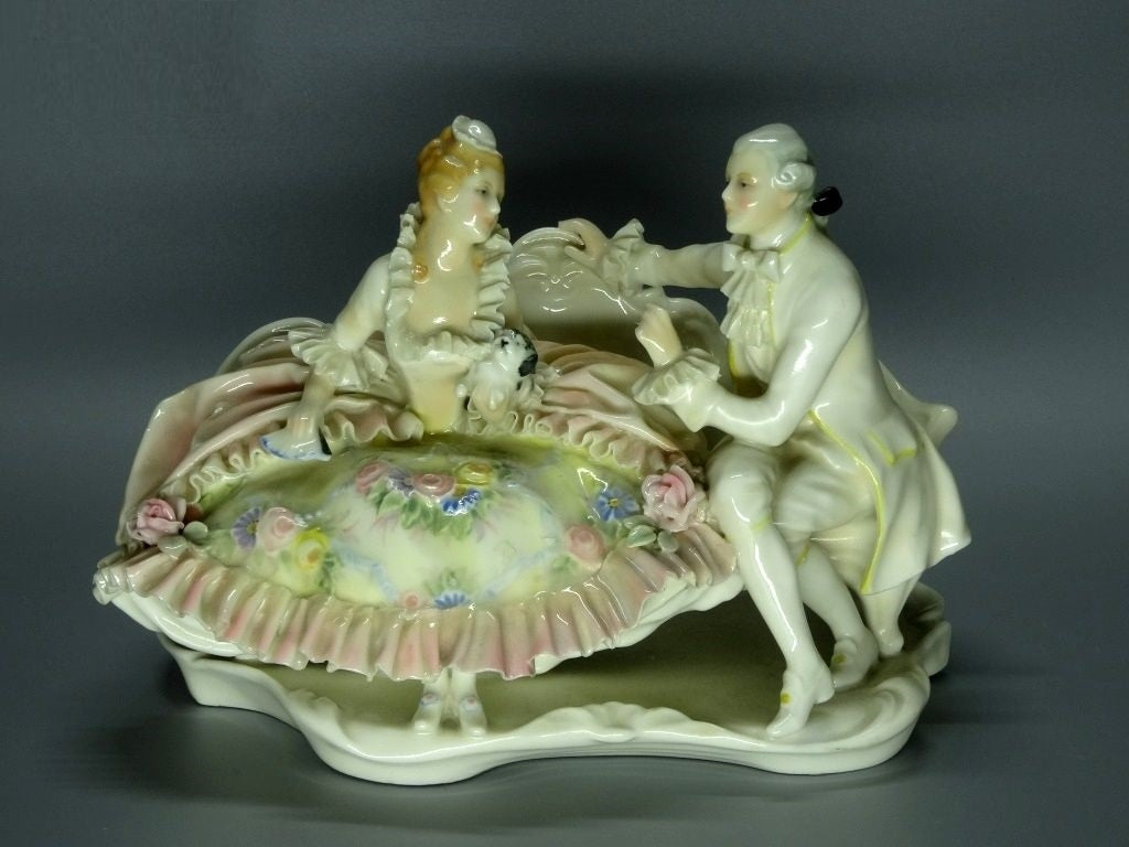 Antique Lady With A Dog Original KARL ENS Porcelain Figurine Art Sculpture Decor #Ru512