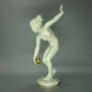 Vintage Nude Girl & Ball Porcelain Figure Original Hutschenreuther Art Sculpture #Ru177
