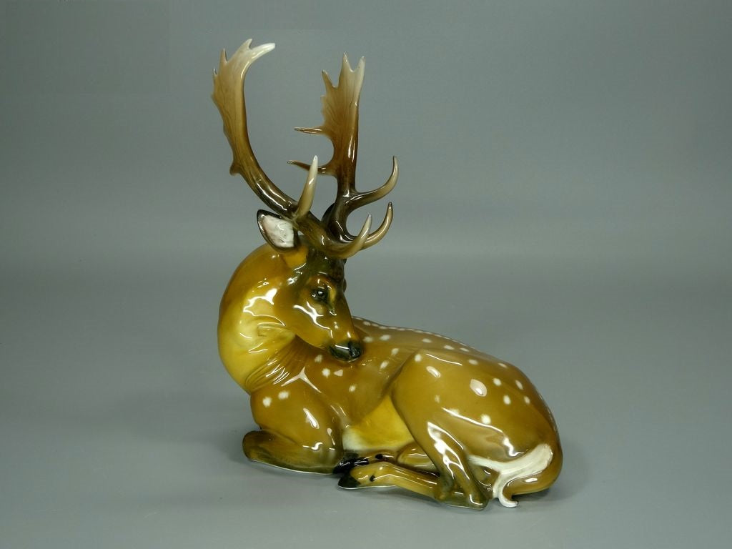 Vintage Rare Deer Porcelain Figurine Original Rosenthal Art Sculpture Decor Gift #Ru320