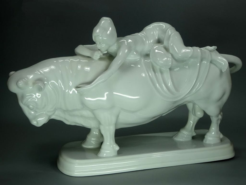 Vintage Abduction Of Europe Porcelain Figurine Original Wilhelm Rittirsch 20th Art Sculpture Dec #Ru878