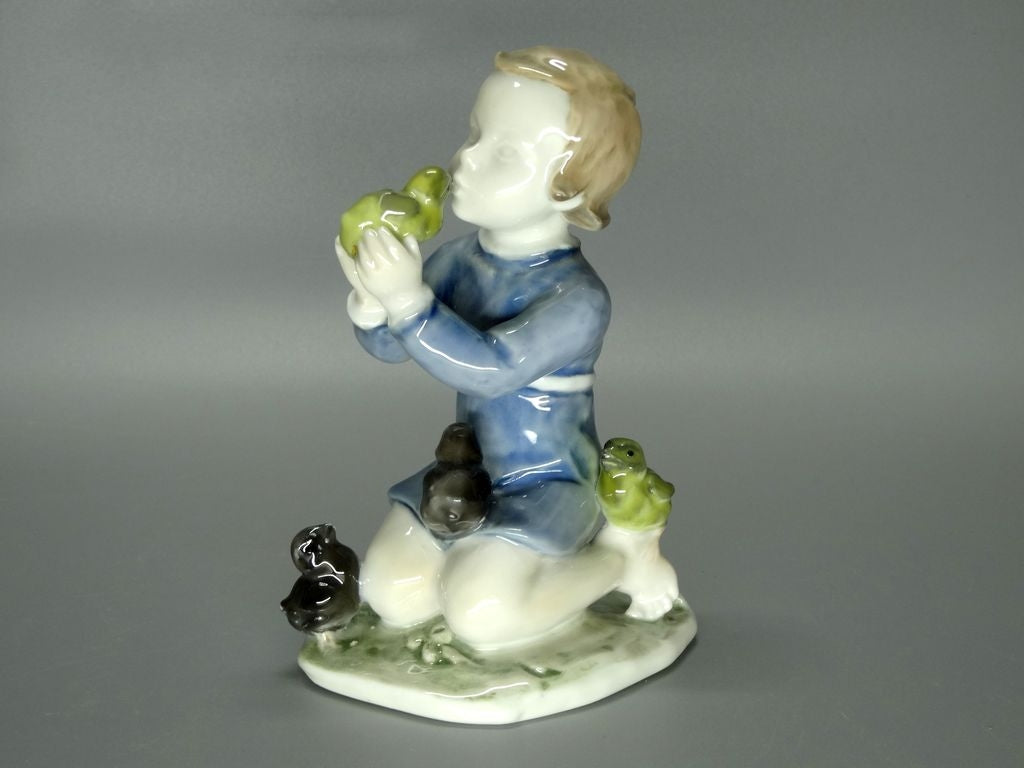 Vintage Girl & Chicks Porcelain Figurine Original Rosenthal Art Sculpture Decor #Ru817