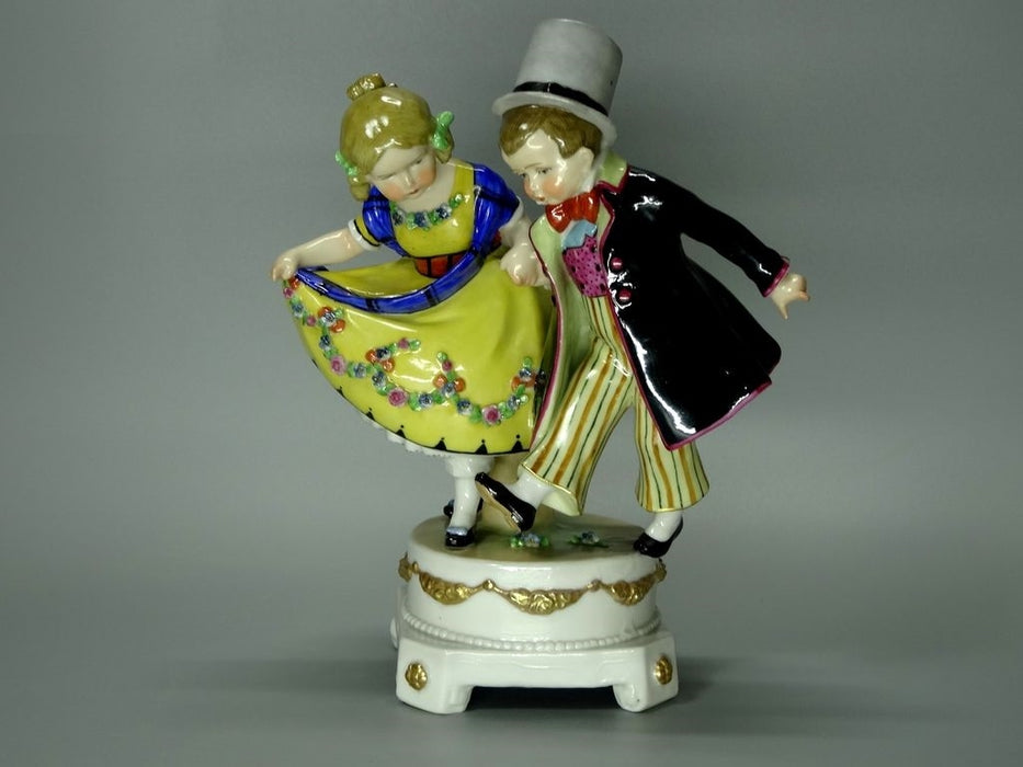 Antique JOLLY Guys Porcelain Figurine Original Muller & Co Art Sculpture Decor #Ru392