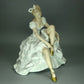 Vintage Ballerina Tying Pointe Porcelain Figurine Original Wallendorf 20th Art Sculpture Dec #Ru902