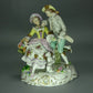 Vintage Romantic Love & Dog Original Sitzendorf Porcelain Figurine Statue Decor #Ru588