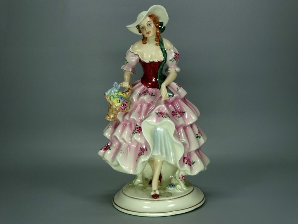 Antique Lady Sunny Day Original Porcelain Royal Dux Figurines Decor  #Ru653