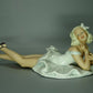 Vintage Minx Laying Lady Porcelain Figure Original Schaubach Kunst Art Sculpture #Ru352