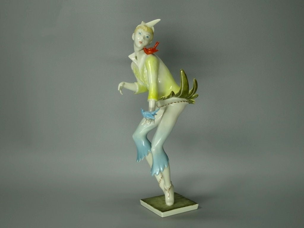 Vintage Porcelain Spring Mood Boy Figure Hutschenreuther Germany 1975 Art Decor #Ru84