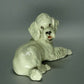 Antique White Poodle Dog Original Keramos Porcelain Figurine Art Sculpture Decor #Ru403