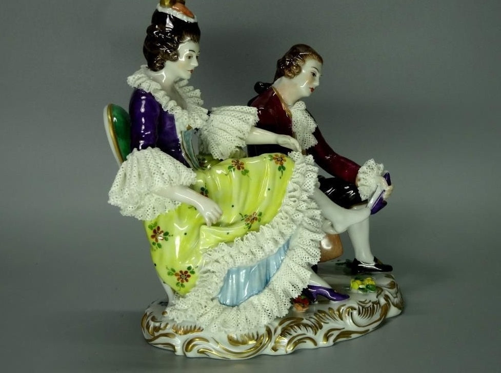Vintage Lace Lady Shoe Original Volkstedt Porcelain Figurine Art Sculpture Decor #Ru459