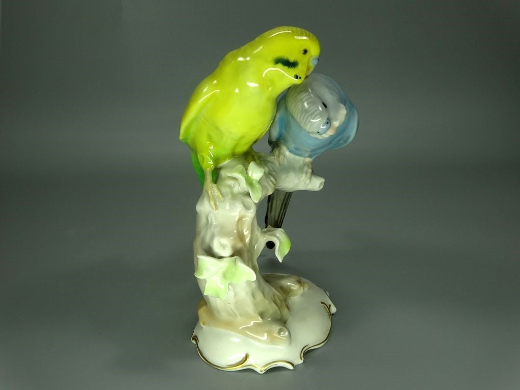 Vintage Blue & Yellow Friends Porcelain Figurine Original Hutschenreuther Statue #Ru648
