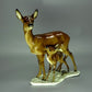 Vintage Deer Mother Porcelain Figurine Original Hutschenreuther Art Statue Decor #Ru637