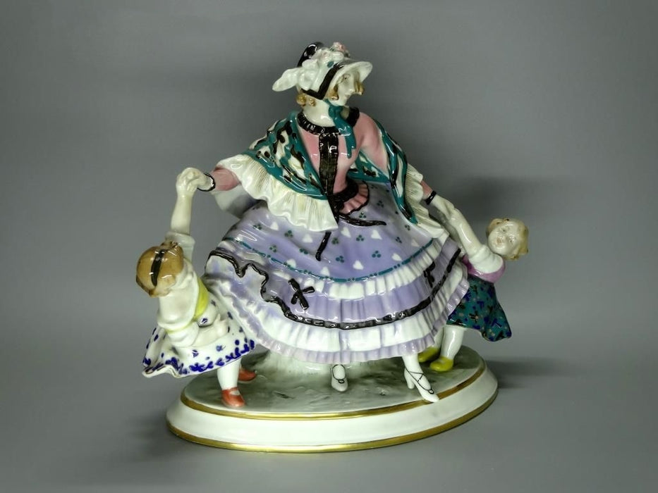 Antique Mother Kids Porcelain Figurine Original KARL ENS Germany 20th Art Sculpture Dec #Ru983