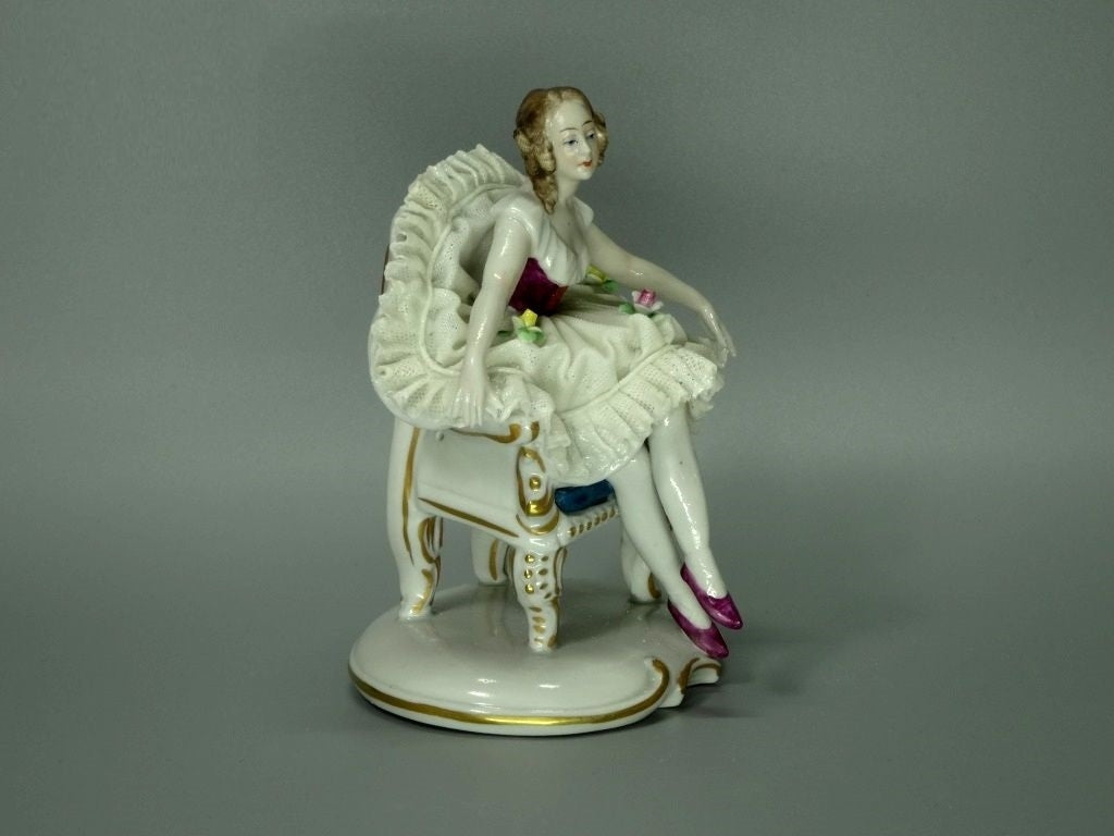 Vintage Nice Little Ballerina Original Sitzendorf Porcelain Figure Art Sculpture #Ru442