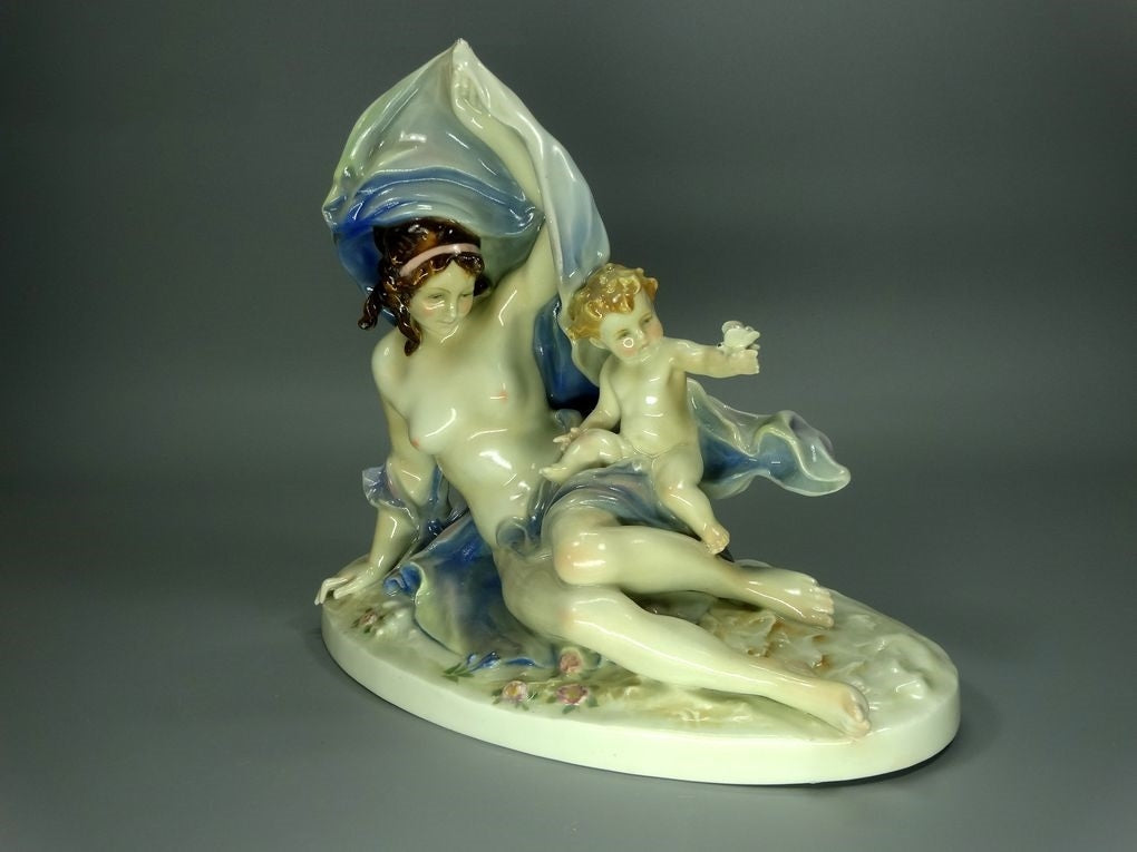 Antique Terra Nude Lady Porcelain Figurine Original KARL ENS Art Decor Sculpture #Ru665