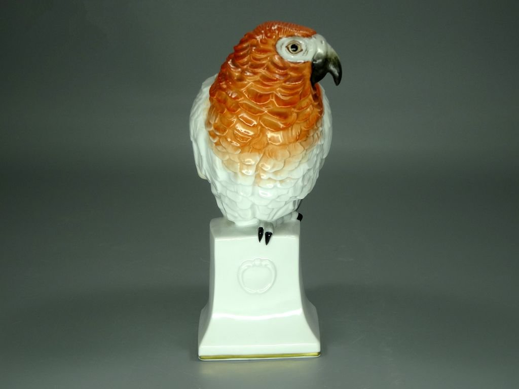 Antique Orange Cockatoo Porcelain Figurine Original Rosenthal 20h Art Sculpture Dec #Ru925