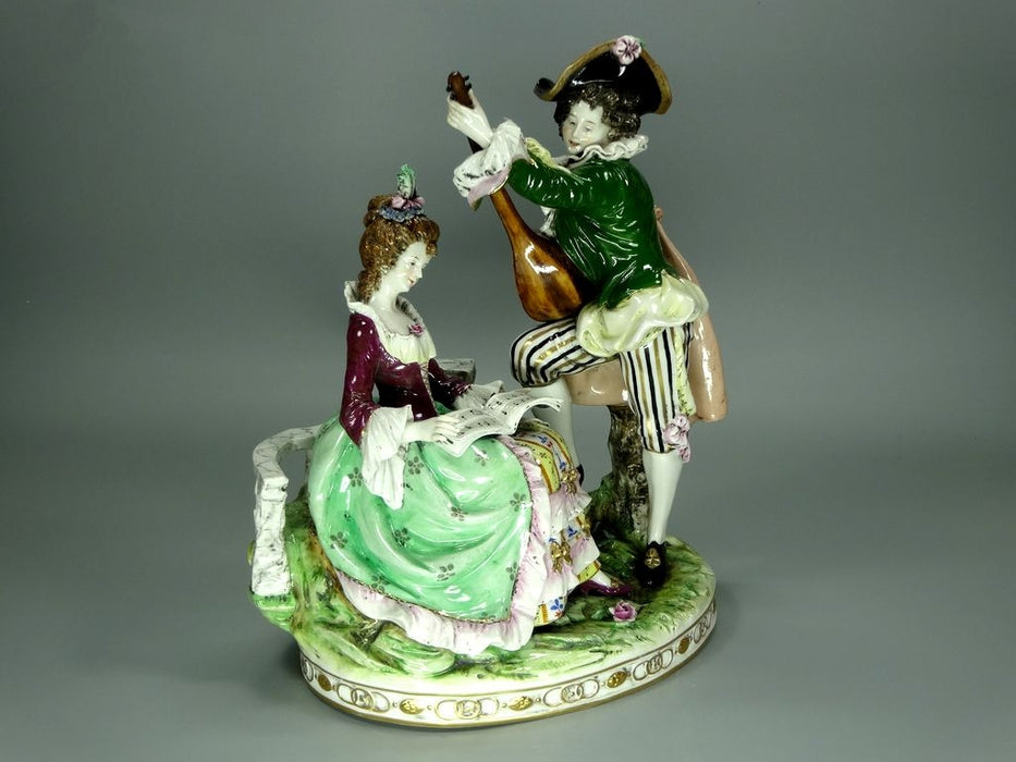 Vintage Serenade Couple Porcelain Figurine Original Kister Alsbach Art Sculpture Decor #Ru779