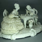 Vintage Playing Chess Porcelain Figurine Original Unterweissbach Art Sculpture Decor #Ru712