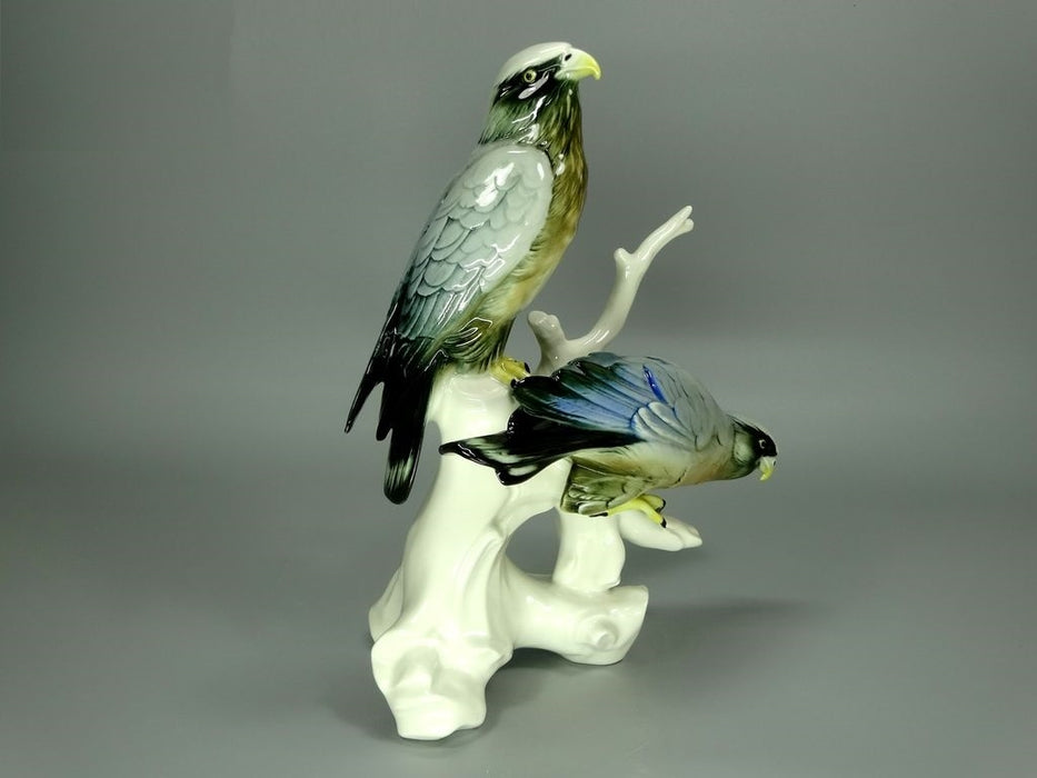 Vintage Pair Of Eagles Porcelain Figurine Original Karl Ens Art Sculpture Decor #Ru331