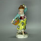 Antique Porcelain Spring Rural Girl Decor Figurine Sitzendorf Germany Sculpture #Cc
