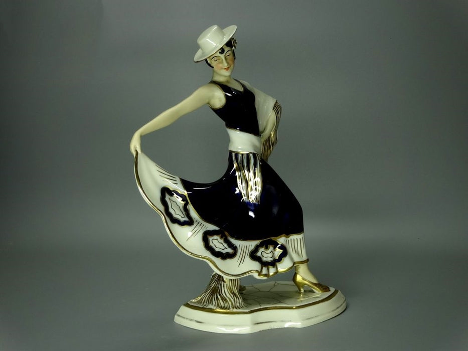 Vintage Flamenco Dress Girl Porcelain Figure Royal Dux Art Sculpture Decor #Ru154