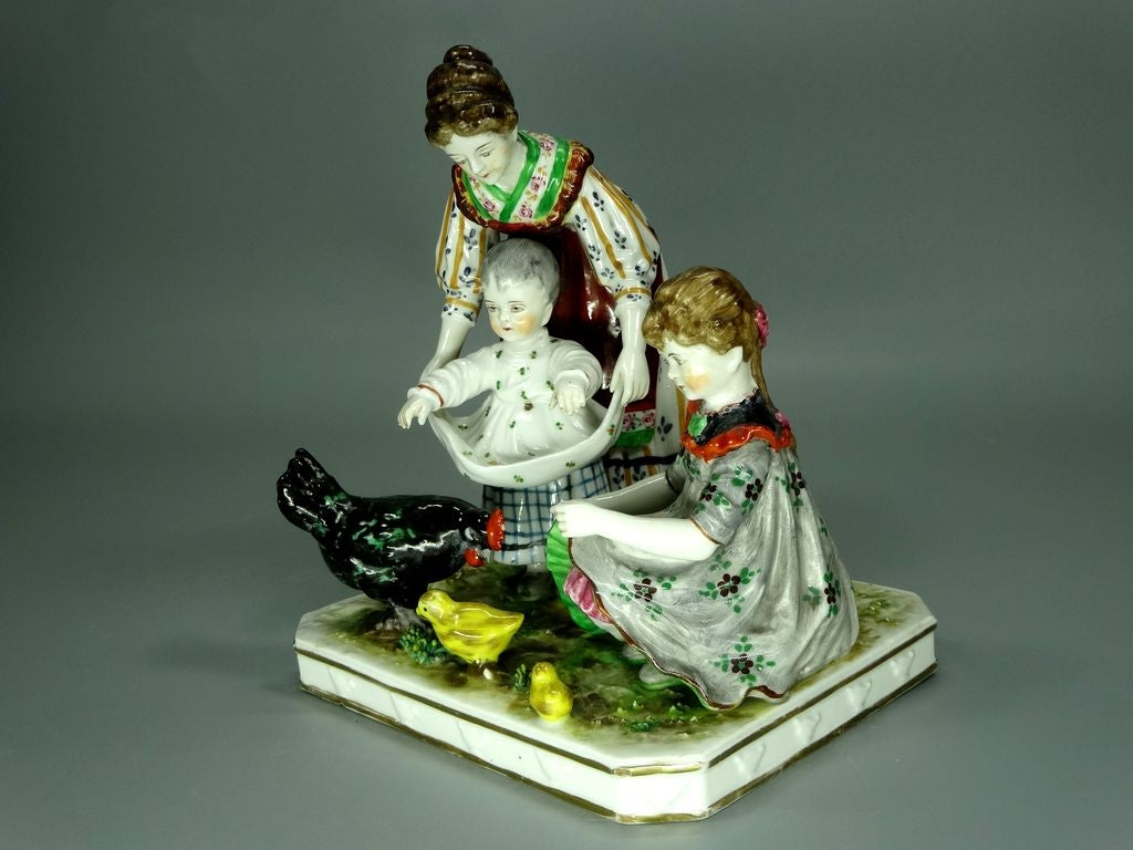 Antique Village Morning Porcelain Figurine Original Royal Vienna Art Sculpture Decor #Ru793
