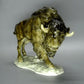 Vintage Brown Buffalo Porcelain Figurine Original Hutschenreuther Germany 20th Art Sculpture Dec #Ru989