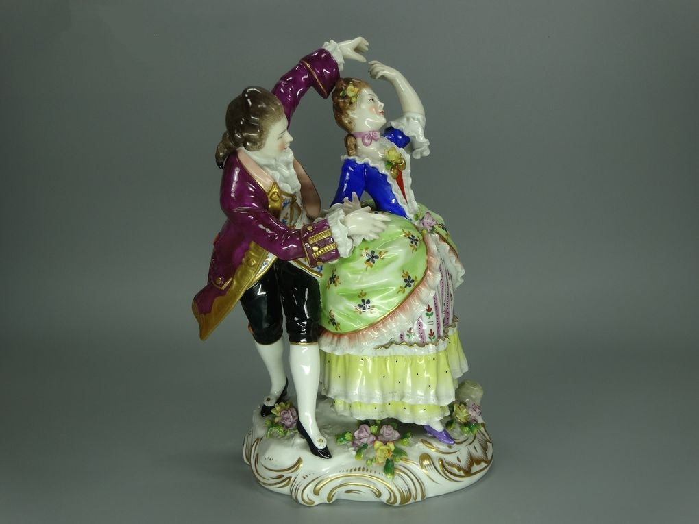 Antique Polka Dance Porcelain Figurine Original Samson France Art Sculpture Decor #Ru789