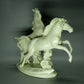 Antique Running Horses Porcelain Figurine Original Karl Ens Art Sculpture Decor #Ru357