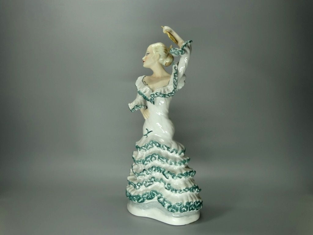 Antique Porcelain Flamenco Dress Lady Dancer Art Figure Vienna Austria Sculpture #T