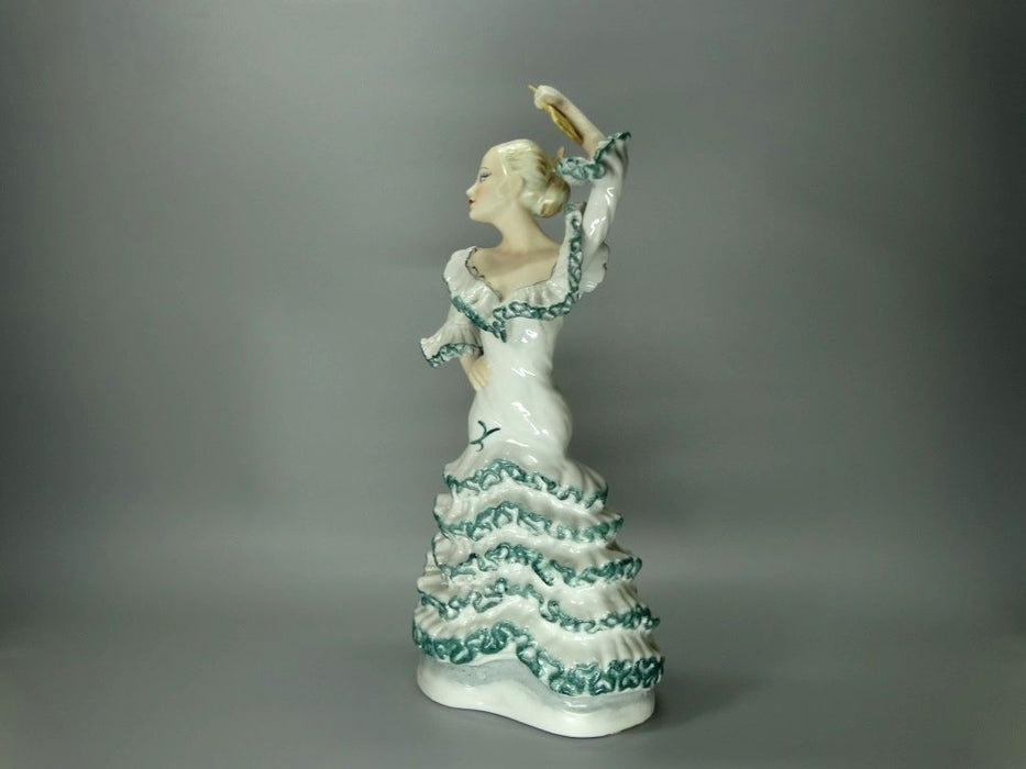 Antique Porcelain Flamenco Dress Lady Dancer Art Figure Vienna Austria Sculpture #T