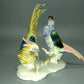Antique Golden Pheasants Porcelain Figurine Original KARL ENS Germany 20th Art Sculpture Dec #Ru999