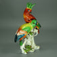 Antique Pair Of Parrots Porcelain Figurine Original Sitzendorf 19th Art Sculpture Decor #Ru801