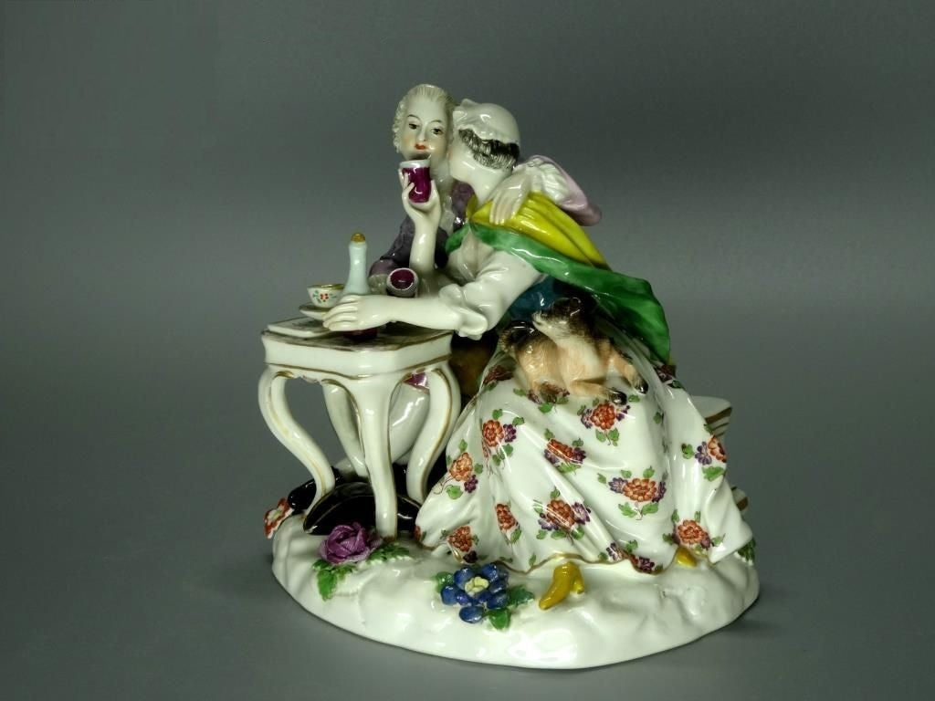 Antique Warm Evening Original Royal Vienna Porcelain Figurine Art Sculpture Gift #Ru492