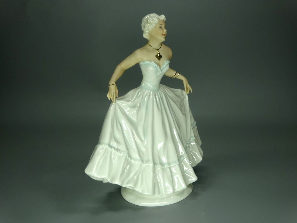 Vintage Curts Lady Porcelain Figurine Original Unterweissbach Art Sculpture Decor #Ru831
