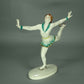 Vintage Roller Skating Lady Porcelain Figure Original Frankenthal Art Sculpture #Ru347