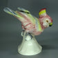 Vintage Pink Parrot Bird Original Volkstedt Porcelain Figurine Art Statue Decor #Ru531