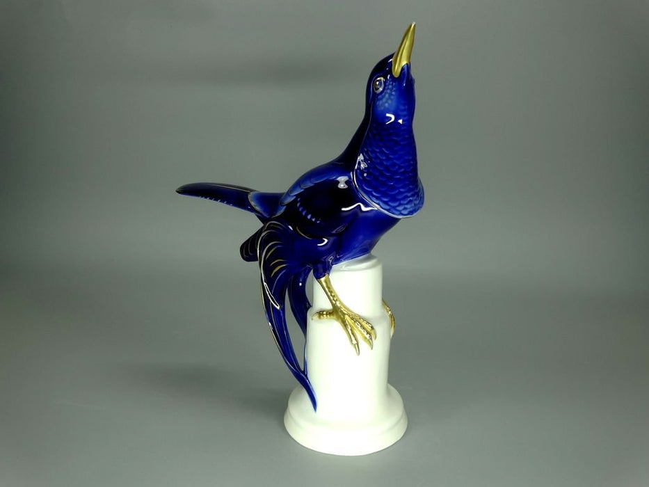 Antique Bird Of Happiness Porcelain Figurine Original Volkstedt 19th Art Sculpture Dec #Ru909