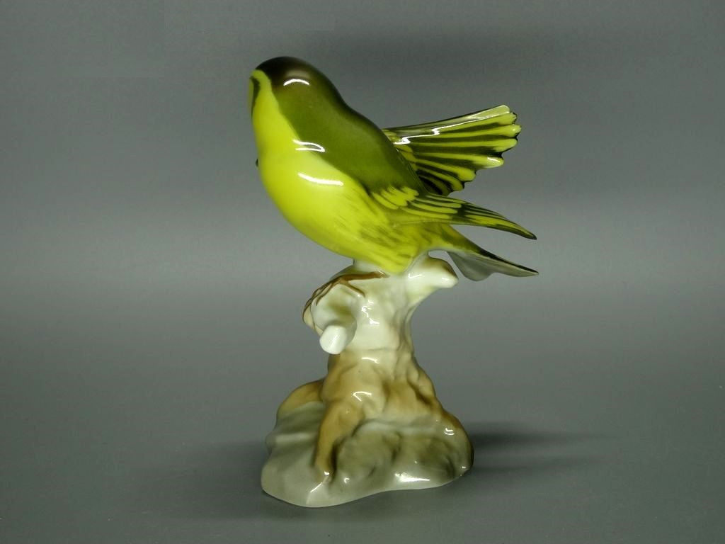 Antique Porcelain Oatmeal Bird Figurine Hutschenreuther Germany Art Sculpture #B