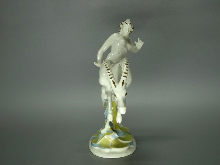 Antique Nude On Deer Porcelain Figurine Hutschenreuther Germany 1910-1920 Decor #Ru37