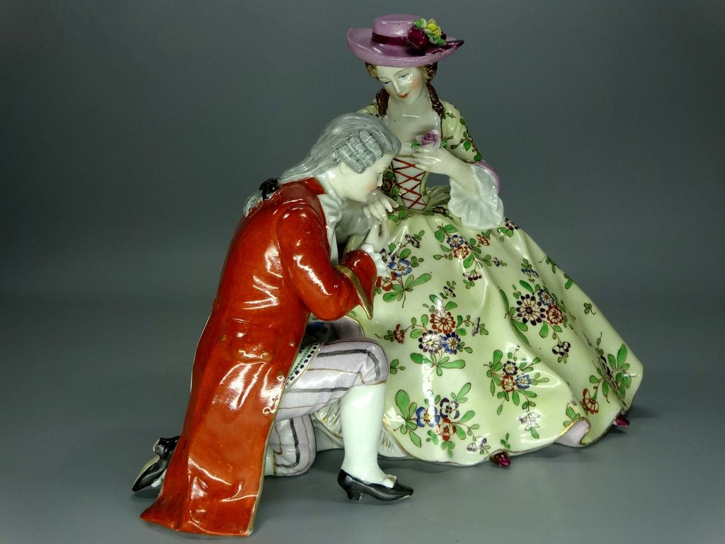 Antique Forgiveness Porcelain Figurine Original Ludwigsburg Art Sculpture Decor #Ru844