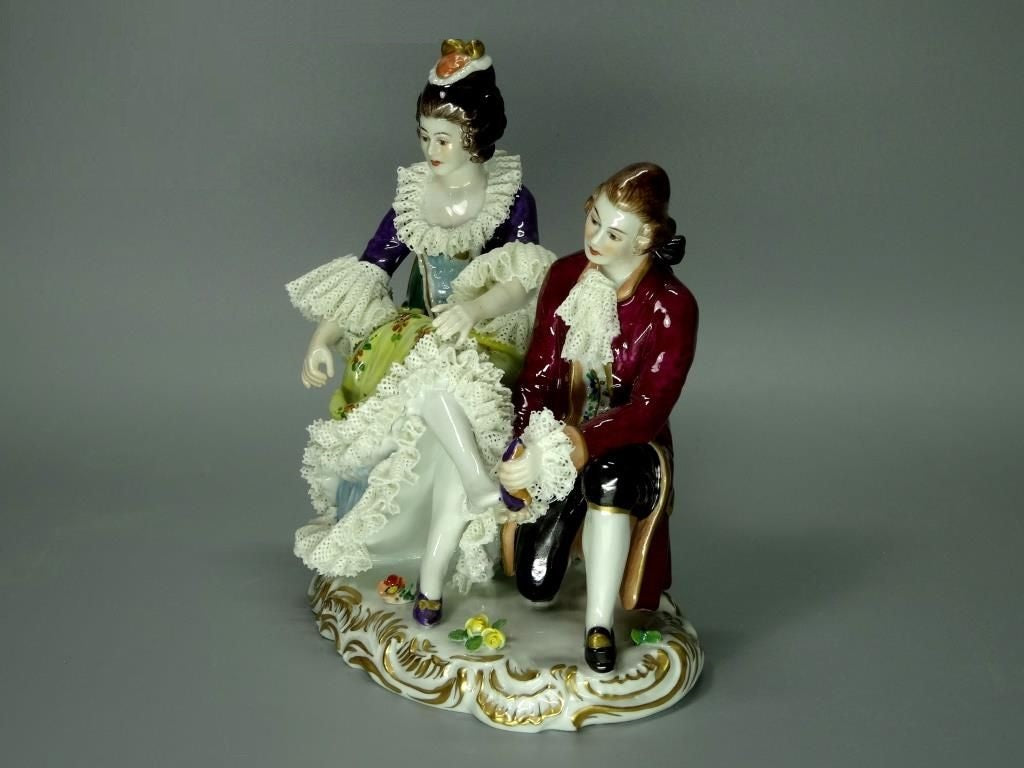 Vintage Lace Lady Shoe Original Volkstedt Porcelain Figurine Art Sculpture Decor #Ru459