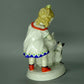 Antique Girl And Beggar Cat Original Katzhutte Porcelain Figurine Art Sculpture #Ru426