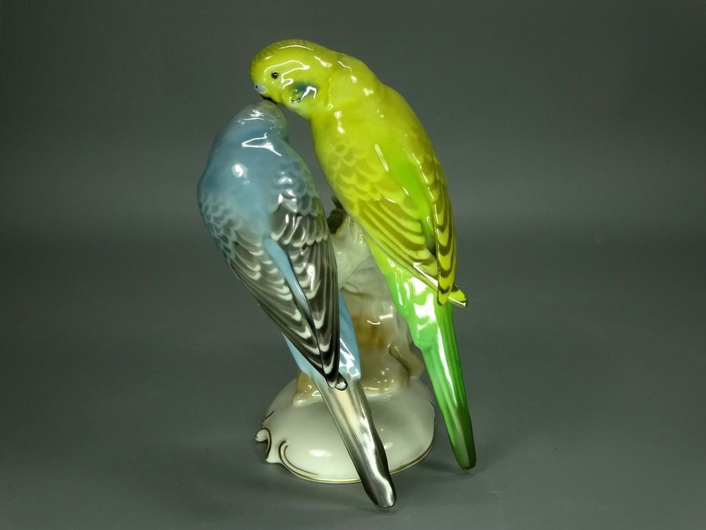 Vintage Parrots Friends Original Hutschenreuther Porcelain Figurine Statue Decor #Ru567