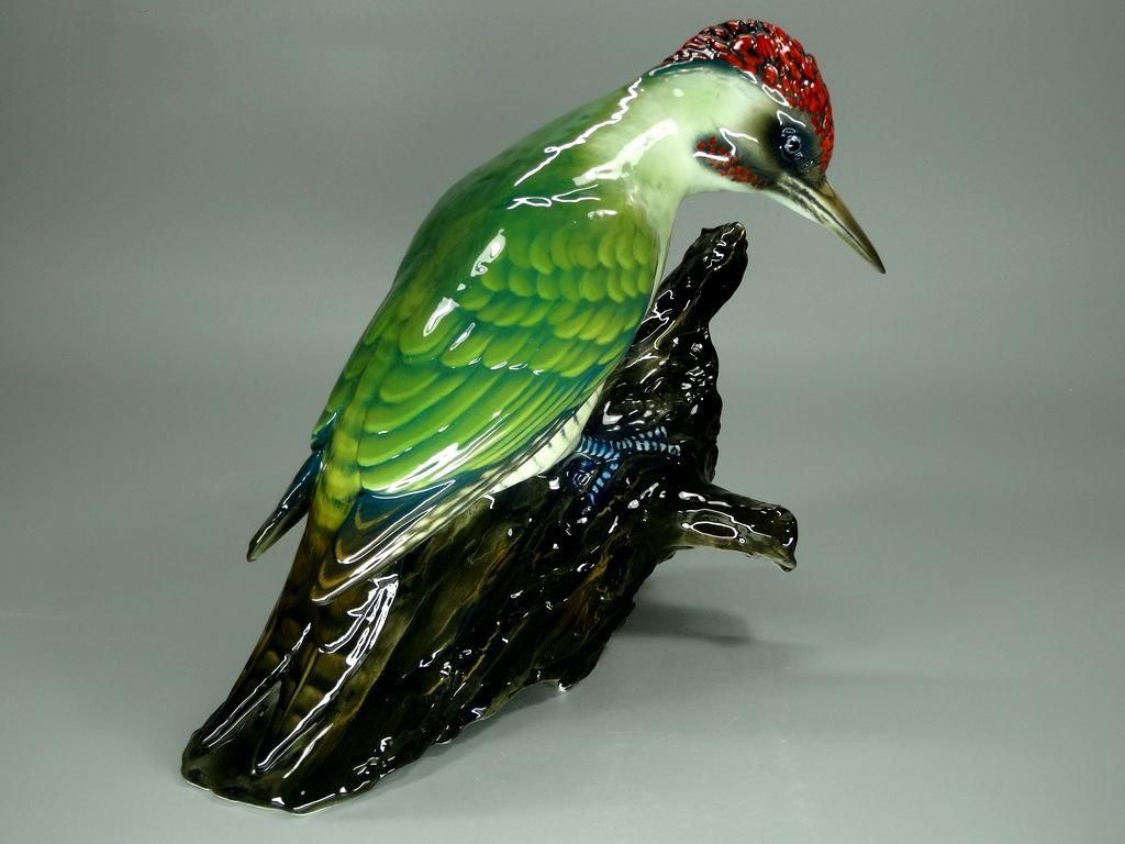 Vintage Woodpecker Bird Porcelain Figurine Original Rosenthal 20th Art Sculpture Dec #Ru887