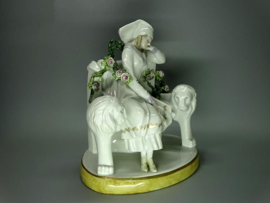 Antique Shady Garden Lady Porcelain Figurine Original Karl Ens Sculpture Decor #Ru248