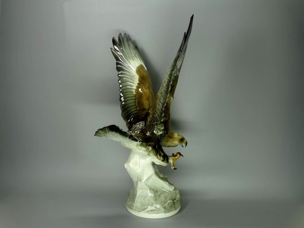 Vintage Large Eagle Porcelain Figurine Original Hutschenreuther Art Sculpture Decor #Ru689