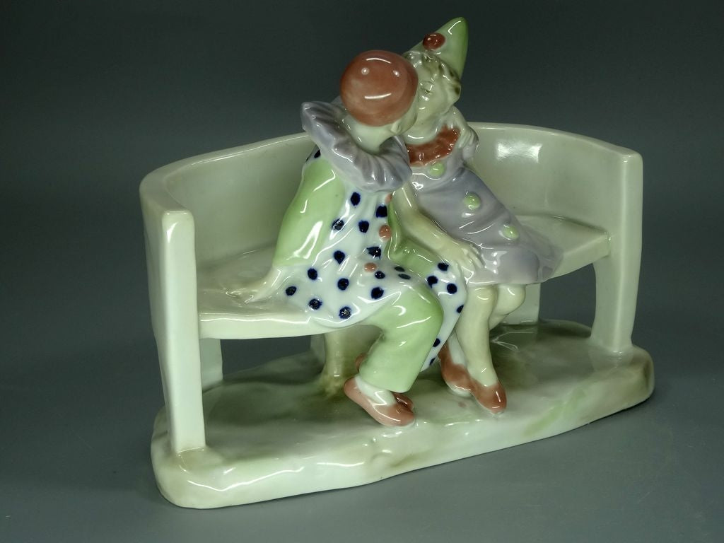 Antique The Kiss Porcelain Figurine Original Muller&Co 20th Art Sculpture Dec #Ru894