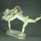 Antique Ski Ice Rink Porcelain Figurine Original Hutschenreuther 20th Art Sculpture Dec #Ru937