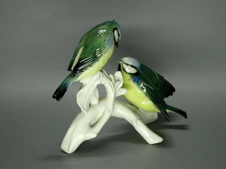 Antique Tits Birds Porcelain Figurine Karl Ens Germany Home Decor Art Sculpture #Z