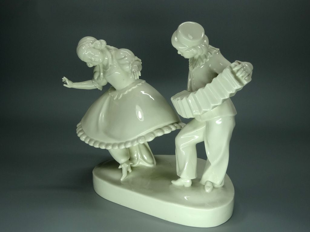 Antique Dancing Band Porcelain Figurine Original Schwarzburger 20th Art Sculpture Dec #Ru936